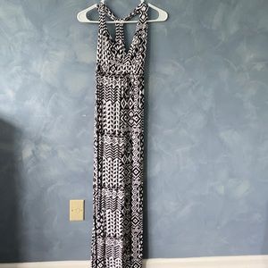 Black & white patterned maxi